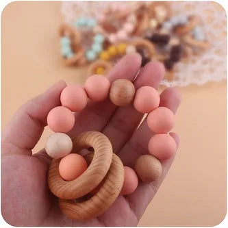 Round Silicone Beaded Teether